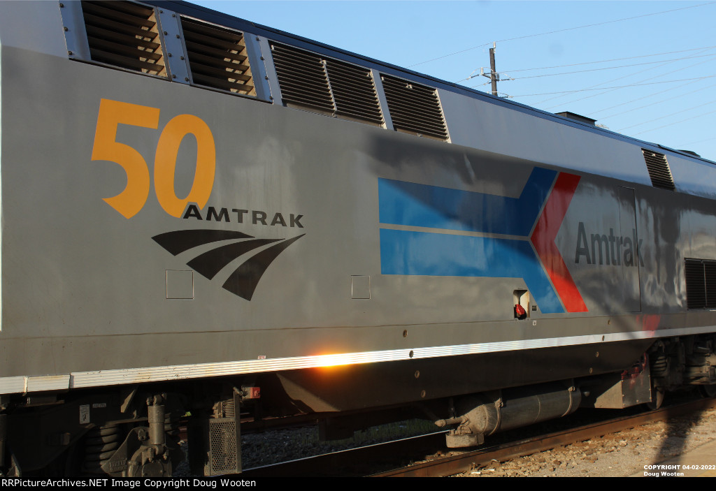 Amtrak's 50th Anniversary Logo